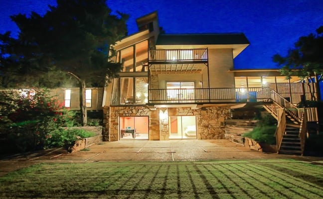 Main Lodge at night