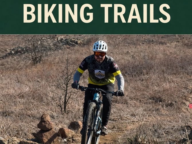 Mountain biker on Lawtonka trails
