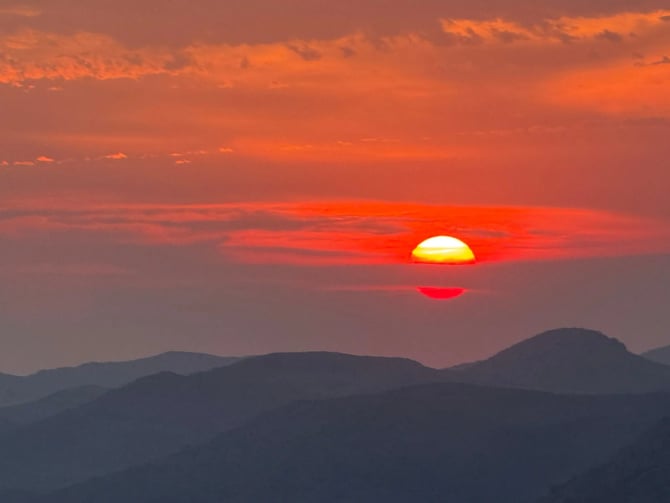 Wichita Mountains sunset from the ridge