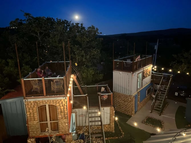 InnHabit Tiny House Resort rooftop decks